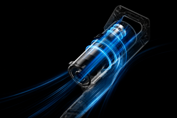 ניקוי שטוח ב־180° לניקוי יסודי גם במקומות צרים